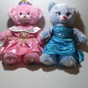 2 Build a Bear Princess Aurora and Elsa